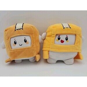 Lanky Box Plush 6" Boxy Plush Stuffed Animal Toy Lot Of 2
